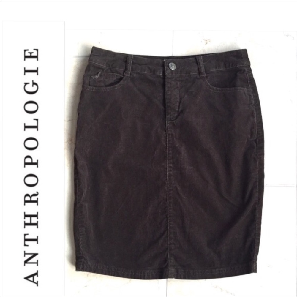 Cidra Chocolate Brown Corduroy Skirt